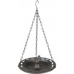 Clayre & Eef Hnědé závěsné litinové pítko/ krmítko pro ptáčky Ø 23 x 8 / 36 cm – Hledejceny.cz