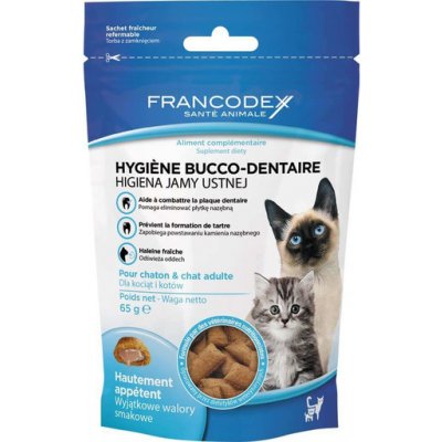Francodex Pamlsek pro koťata i kočky ústní hygiena 65 g – Zboží Mobilmania