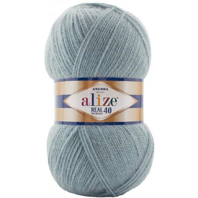 Alize Angora real 40 - 575 šedo-modrá – Zboží Mobilmania