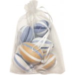 Vajíčka pruhovaná plastová na zavěšení 6 cm, 6 kusů v organze – Hledejceny.cz