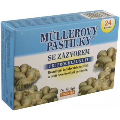 Dr. Müller Müllerovy pastilky se zázvorem 24 ks – Hledejceny.cz