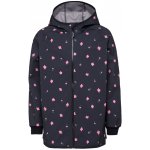 UNUO Dětská softshellová bunda s fleecem Basic Černá Květiny – Zboží Dáma