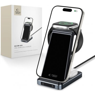 Tech-Protect QI15W-A26 3IN1 WIRELESS CHARGER černá – Hledejceny.cz