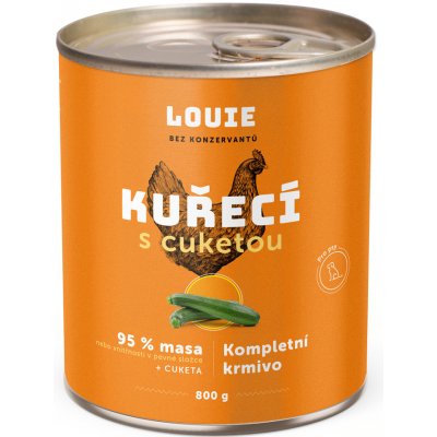 LOUIE konzerva pro psy - Kuřecí s cuketou 800g