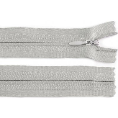 Spirálový zip skrytý šíře 3 mm, délka 45 cm - šedobéžový – Hledejceny.cz