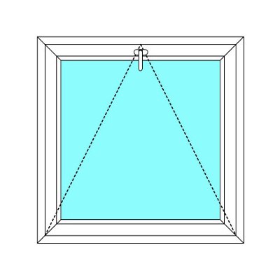 Aluplast Ideal Plastové okno 70x40 Jednodílné Sklopné Větrací 4000 Bílá - Bílá