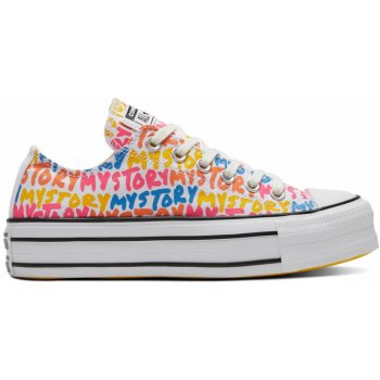 Converse boty Chuck Taylor All Star Double Stack Lift OX 570322 Egret/Amarillo/Bold Mandarin