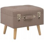 Stolička zahrada-XL s úložným prostorem 3 ks hnědé textil – Sleviste.cz