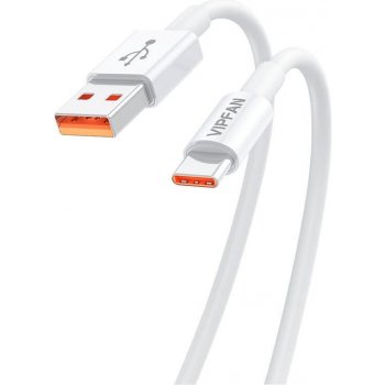 Vipfan X17 USB na USB-C, 6A, 1,2m, bílý