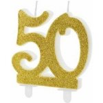 PartyDeco Svíčka na dort číslice 50 7,5cm – Zboží Mobilmania