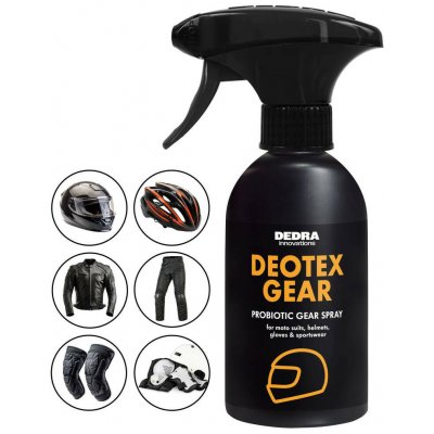 DEOTEX GEAR Probiotický sprej na sportovní & motorkářskou výstroj proti zápachu neutralizuje pachy, chrání & osvěžuje 250 ml – Zboží Mobilmania