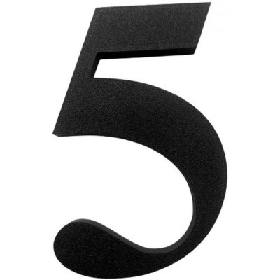 Domovní číslo popisné 5 na zateplenou fasádu barva černá, výška 170 mm – Sleviste.cz