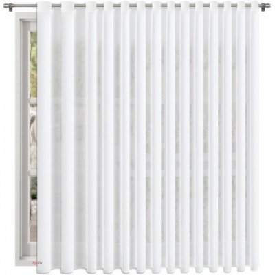BytoTex Hotová záclona s kroužky Nani bílá 500x250 cm – Hledejceny.cz