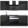 Kuchyňská linka Belini EMILY Premium Full Version 180 cm černý lesk s pracovní deskou