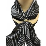 šátek s kulatou sponou černo-bílý – Zboží Dáma