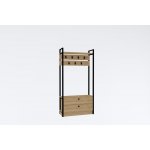 Asir Předsíňová stěna Manolya dub sapphire černý – Sleviste.cz