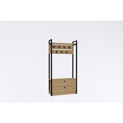 Asir Předsíňová stěna Manolya dub sapphire černý – Sleviste.cz