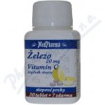 MedPharma Železo 20 mg+Vitamín C 37 tablet – Hledejceny.cz