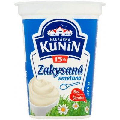 Mlékárna Kunín Smetana zakysaná 15% 375 g