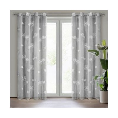 HOTOVÁ ZÁCLONA SABINE 140X250 CM ŠEDÁ OCELOVÁ – Hledejceny.cz