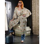 Dlouhé kimono s potiskem Marylin Feltz zelená mořská – Sleviste.cz