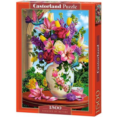 Castorland Váza s květinami a kolibříky 152032 1500 dílků