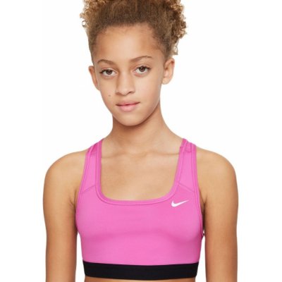 Nike Swoosh Bra playful pink/black//white – Zboží Mobilmania