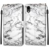 Pouzdro a kryt na mobilní telefon Apple PROTEMIO 33119 ART Peňaženkový kryt Apple iPhone XR MARBLE