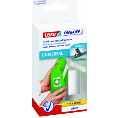 tesa® On & Off suché zipy Samolepicí pás pro univerzání použití Barva: bílá, Rozměr: 2,5 m : 20 mm – Hledejceny.cz
