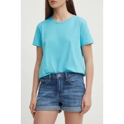 Pepe Jeans Džínové šortky STRAIGHT SHORT HW dámské hladké medium waist PL801108HU4 modrá