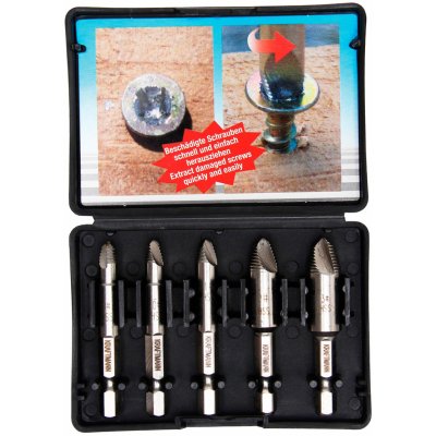 Vytahováky zalomených šroubů, 1/4", sada 5 dílů - BGS 50410 – Zboží Mobilmania