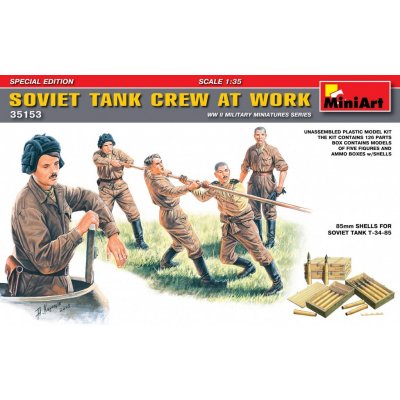 MiniArt Soviet Tank Crew At Work 5 fig 4 ammo boxes 35153 1:35 – Zboží Mobilmania