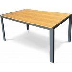 Autronic Zahradní stůl rozkládací METRAXO 150 x 90 cm, kov, polywood, hnědá – Zboží Mobilmania