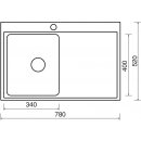 Sinks BLOCK 780 V kartáčovaný