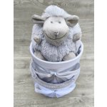 Pastell decor Plenkový dort dvoupatrový neutrální Vel. 3 - Miminko váží 4 až 9 kg, Velikost oblečení: 62/68 - Miminku jsou 3 až 6 měsíců – Zboží Mobilmania