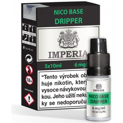 Boudoir Samadhi s.r.o. IMPERIA Nikotinová báze Dripper PG30/VG70 6mg 5x10ml – Zboží Dáma