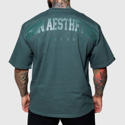 Iron Aesthetics Oversize triko College zelené – Sleviste.cz