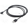 usb kabel Lanberg CA-USBM-13CC-0018-BK USB 2.0, USB A vidlice,USB B micro zástrčka (úhlová)