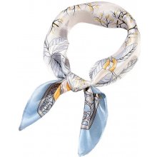 White orchid hedvábný šátek pastelový bledě modrý v dárkovém balení