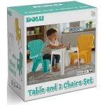 Dolu dětský set: bílý stolek a 2 židličky – Hledejceny.cz