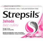 STREPSILS JAHODA BEZ CUKRU ORM 0,6MG/1,2MG PAS 24 – Hledejceny.cz