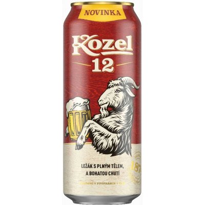 Velkopopovický Kozel 12 světlý ležák 4,8% 4x 6 0,5 l (plech) – Zboží Dáma