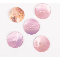 Kulatý knoflík Drops Ø 20 mm perleťový růžový