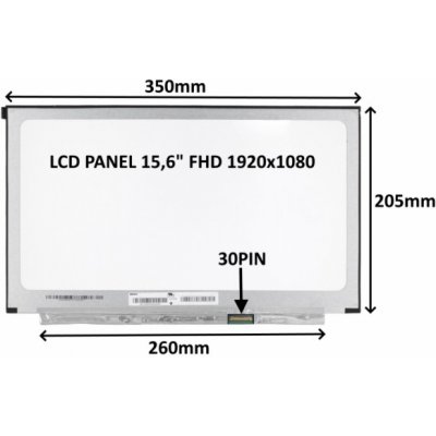 LCD PANEL 15,6" FHD 1920x1080 30PIN MATNÝ IPS / BEZ ÚCHYTŮ 77030215 – Zboží Živě