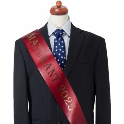 Maturitní šerpa vínová - saténová – Sleviste.cz