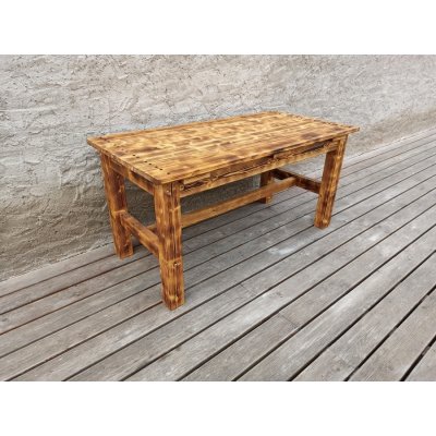 Herold Dřevěný stůl Zuzana 160 x 79, 5x 79 cm s opalem – Zboží Mobilmania