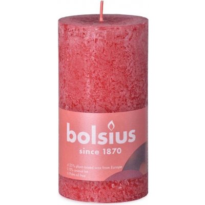 Bolsius Rustic Shine Válec 68x130mm Delicate Red červená – Zbozi.Blesk.cz