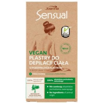 Sensual depilační náplast na tělo Vegan 12 ks