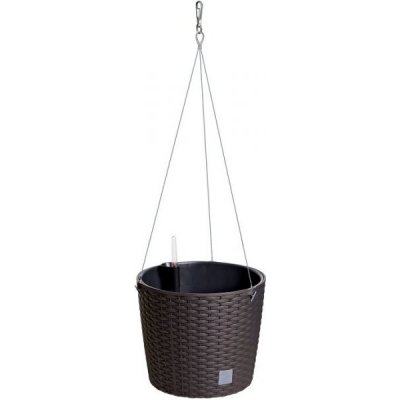 Prosperplast Květináč závěsný RATO ROUND W s vkladem hnědá 26 – Zboží Dáma