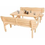 DEOKORK Masivní zahradní sestava z borovice VIKING 1+2 (40 mm) 200 cm – Hledejceny.cz